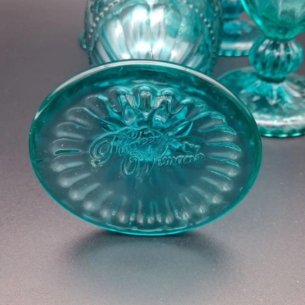 The Pioneer Woman Amelia 14.7 ounce Glass Set of 4 Teal Green